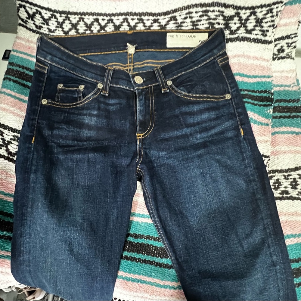 Dark Washed Rag & Bone Jeans - Picture 5 of 8